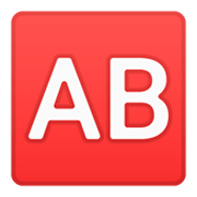 🆎 Emoji Großbuchstaben AB in rotem Quadrat Google Android 9.0.