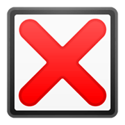 ❎ Emoji Kreuzsymbol im Quadrat Google Android 9.0.