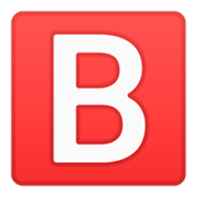 🅱️ Emoji Großbuchstabe B in rotem Quadrat Google Android 9.0.