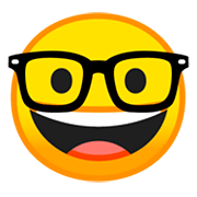 Emoji 🤓 Faccina Nerd su Google Android 9.0.