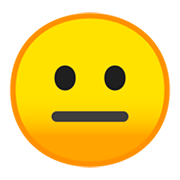 Emoji 😐 Faccina Neutra su Google Android 9.0.