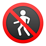 🚷 Emoji Fußgänger verboten Google Android 9.0.