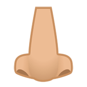 Emoji 👃🏼 Naso: Carnagione Abbastanza Chiara su Google Android 9.0.