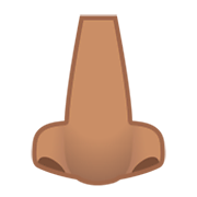 Emoji 👃🏽 Naso: Carnagione Olivastra su Google Android 9.0.