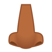 Emoji 👃🏾 Naso: Carnagione Abbastanza Scura su Google Android 9.0.