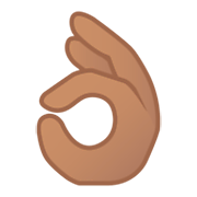 👌🏽 Emoji Señal De Aprobación Con La Mano: Tono De Piel Medio en Google Android 9.0.