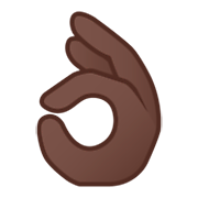 Emoji 👌🏿 Mano Che Fa OK: Carnagione Scura su Google Android 9.0.