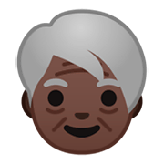 Émoji 🧓🏿 Personne âgée : Peau Foncée sur Google Android 9.0.