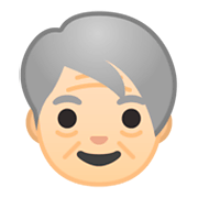 Emoji 🧓🏻 Adulto Anziano: Carnagione Chiara su Google Android 9.0.