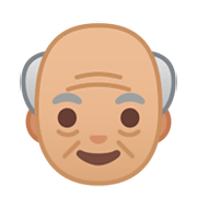 👴🏼 Emoji Homem Idoso: Pele Morena Clara na Google Android 9.0.