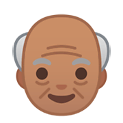 👴🏽 Emoji Homem Idoso: Pele Morena na Google Android 9.0.