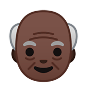 👴🏿 Emoji Homem Idoso: Pele Escura na Google Android 9.0.