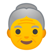 👵 Emoji Anciana en Google Android 9.0.