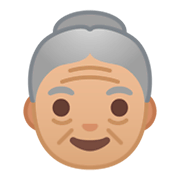 Emoji 👵🏼 Donna Anziana: Carnagione Abbastanza Chiara su Google Android 9.0.