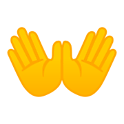 👐 Emoji Mãos Abertas na Google Android 9.0.