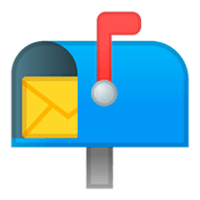 Émoji 📬 Boîte Aux Lettres Ouverte Drapeau Levé sur Google Android 9.0.