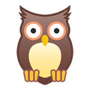 Emoji 🦉 Gufo su Google Android 9.0.