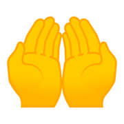 Emoji 🤲 Mani Unite In Alto su Google Android 9.0.