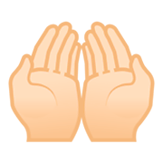 🤲🏻 Emoji Handflächen nach oben: helle Hautfarbe Google Android 9.0.