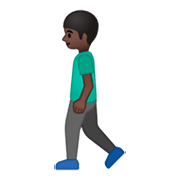 🚶🏿 Emoji Fußgänger(in): dunkle Hautfarbe Google Android 9.0.