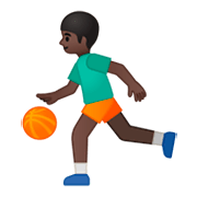 ⛹🏿 Emoji Person mit Ball: dunkle Hautfarbe Google Android 9.0.