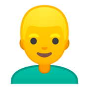👱 Emoji Person: blondes Haar Google Android 9.0.