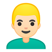 👱🏻 Emoji Persona Adulta Rubia: Tono De Piel Claro en Google Android 9.0.