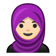 🧕🏻 Emoji Mulher Com Véu: Pele Clara na Google Android 9.0.