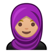 🧕🏼 Emoji Frau mit Kopftuch: mittelhelle Hautfarbe Google Android 9.0.