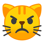 😾 Emoji Rosto De Gato Mal-humorado na Google Android 9.0.