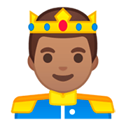 🤴🏽 Emoji Príncipe: Pele Morena na Google Android 9.0.