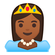 👸🏾 Emoji Princesa: Pele Morena Escura na Google Android 9.0.