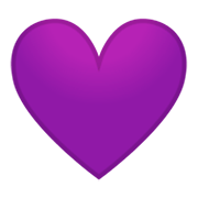💜 Emoji Corazón Morado en Google Android 9.0.