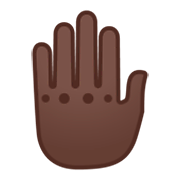 🤚🏿 Emoji erhobene Hand von hinten: dunkle Hautfarbe Google Android 9.0.