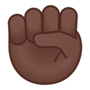 ✊🏿 Emoji erhobene Faust: dunkle Hautfarbe Google Android 9.0.