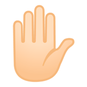 ✋🏻 Emoji erhobene Hand: helle Hautfarbe Google Android 9.0.