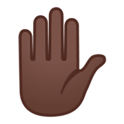 ✋🏿 Emoji Mão Levantada: Pele Escura na Google Android 9.0.