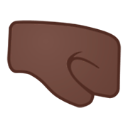 🤜🏿 Emoji Faust nach rechts: dunkle Hautfarbe Google Android 9.0.