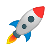 Emoji 🚀 Razzo su Google Android 9.0.