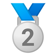 🥈 Emoji Medalla De Plata en Google Android 9.0.