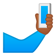🤳🏾 Emoji Selfi: Tono De Piel Oscuro Medio en Google Android 9.0.