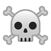 ☠️ Emoji Totenkopf mit gekreuzten Knochen Google Android 9.0.