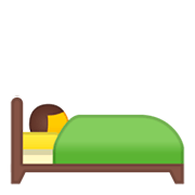 🛌 Emoji im Bett liegende Person Google Android 9.0.