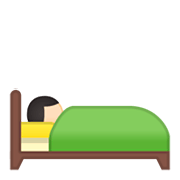 🛌🏻 Emoji im Bett liegende Person: helle Hautfarbe Google Android 9.0.