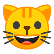 😺 Emoji grinsende Katze Google Android 9.0.