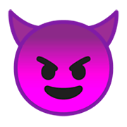 😈 Emoji grinsendes Gesicht mit Hörnern Google Android 9.0.