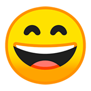 Emoji 😄 Faccina Con Sorriso E Occhi Sorridenti su Google Android 9.0.
