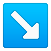 Emoji ↘️ Freccia In Basso A Destra su Google Android 9.0.