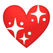 Émoji 💖 Cœur étincelant sur Google Android 9.0.