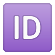 Emoji 🆔 Pulsante ID su Google Android 9.0.
